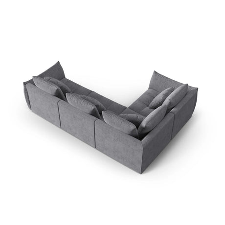 Bloom modulares 4-Sitzer Sofa mit Eckmodul Links, mit Bezug aus Strukturierter Stoff (City 86) in Grau, 316x216 cm – Bild 4
