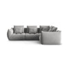 Bloom modulares 4-Sitzer Sofa mit Eckmodul Rechts, mit Bezug aus Samt (Casino Stone) in Grau, 316x216 cm – Bild 1