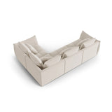 Bloom modulares 4-Sitzer Sofa mit Eckmodul Rechts, mit Bezug aus Samt oder Strukturstoff, 316x216 cm – Bild 4