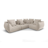 Bloom modulares 4-Sitzer Sofa mit Eckmodul Rechts, mit Bezug aus Strukturierter Stoff (City 05) in Dark Beige, 316x216 cm – Bild 3