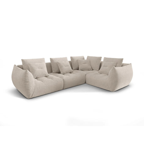 Bloom modulares 4-Sitzer Sofa mit Eckmodul Rechts, mit Bezug aus Strukturierter Stoff (City 05) in Dark Beige, 316x216 cm – Bild 3