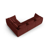 Bloom modulares 4-Sitzer Sofa mit Eckmodul Rechts, mit Bezug aus Strukturierter Stoff (City 56) in Red, 316x216 cm – Bild 4