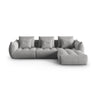 Bloom modulares 4-Sitzer Sofa mit Poufmodul, mit Bezug aus Samt (Casino Stone) in Grau, 332x216 cm – Bild 1