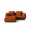 Bloom modulares Ecksofa mit Bezug aus Samt (Casino Terracota) in Terrakotta, 232x216 cm – Bild 1