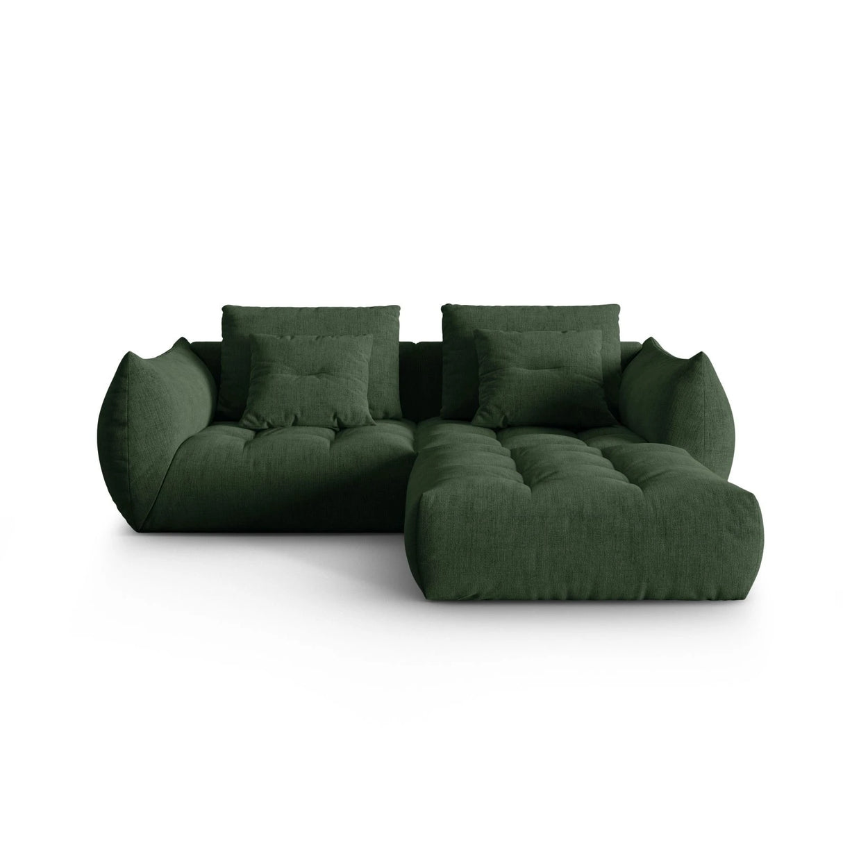 Bloom modulares Ecksofa mit Bezug aus Strukturierter Stoff (City 36) in Moosgrün, 232x216 cm – Bild 1