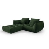 Bloom modulares Ecksofa mit Bezug aus Strukturierter Stoff (City 36) in Moosgrün, 232x216 cm – Bild 3