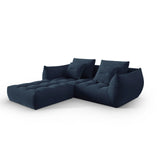 Bloom modulares Ecksofa mit Bezug aus Strukturierter Stoff (City 77) in Dunkelblau, 232x216 cm – Bild 3