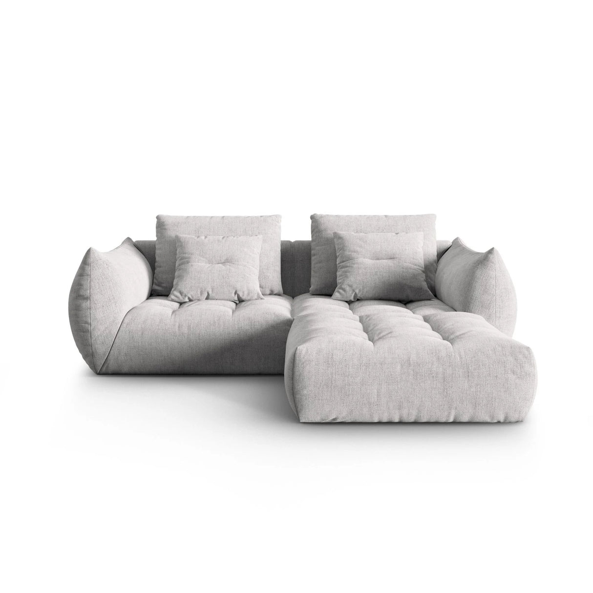 Bloom modulares Ecksofa mit Bezug aus Strukturierter Stoff (City 83) in Silver, 232x216 cm – Bild 1