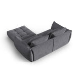 Bloom modulares Ecksofa mit Bezug aus Strukturierter Stoff (City 86) in Grau, 232x216 cm – Bild 4