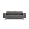 Caro 3-Sitzer Sofa mit Schlaffunktion, in Samt (Blu13) in Hellgrau, 236x97 cm – Bild 1