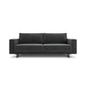 Caro 3-Sitzer Sofa mit Schlaffunktion, in Samt (Blu14) in Grau, 236x97 cm – Bild 1