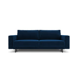 Caro 3-Sitzer Sofa mit Schlaffunktion, in Samt (Blu86) in Königsblau, 236x97 cm – Bild 1