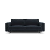 Caro 3-Sitzer Sofa mit Schlaffunktion, in Samt (Blu89) in Dunkelblau, 236x97 cm – Bild 1