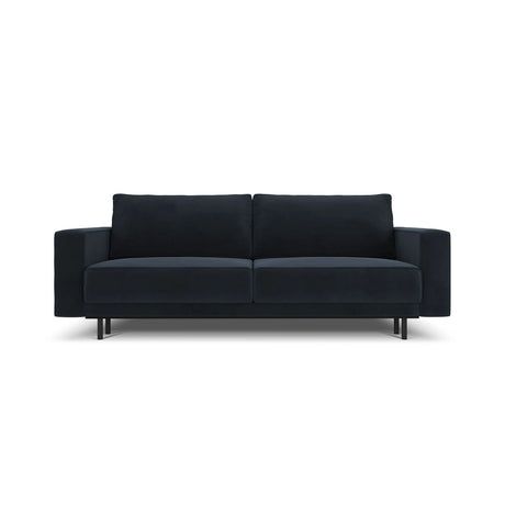 Caro 3-Sitzer Sofa mit Schlaffunktion, in Samt (Blu89) in Dunkelblau, 236x97 cm – Bild 1