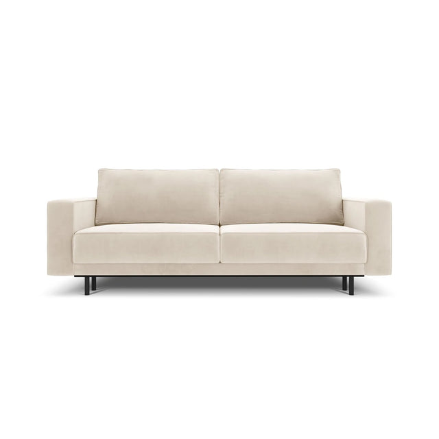 Caro 3-Sitzer Sofa mit Schlaffunktion, in Samt oder Strukturstoff, 236x97 cm – Bild 1
