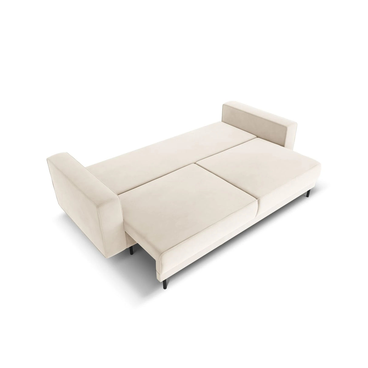 Caro 3-Sitzer Sofa mit Schlaffunktion, in Samt oder Strukturstoff, 236x97 cm – Bild 5