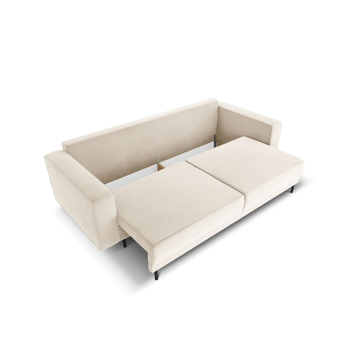 Caro 3-Sitzer Sofa mit Schlaffunktion, in Samt oder Strukturstoff, 236x97 cm – Bild 6