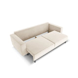Caro 3-Sitzer Sofa mit Schlaffunktion, in Samt oder Strukturstoff, 236x97 cm – Bild 6