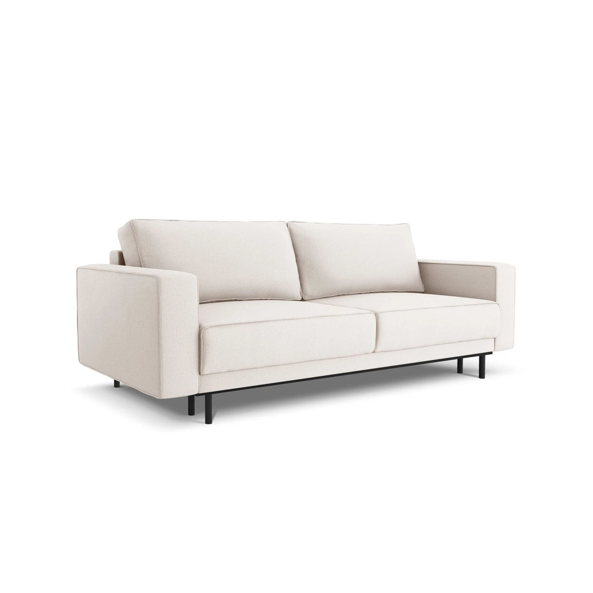Caro 3-Sitzer Sofa mit Schlaffunktion, in Strukturierter Stoff (Meg351) in Leichtes Beige, 236x97 cm – Bild 4
