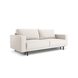 Caro 3-Sitzer Sofa mit Schlaffunktion, in Strukturierter Stoff (Meg351) in Leichtes Beige, 236x97 cm – Bild 4