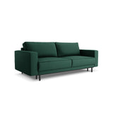 Caro 3-Sitzer Sofa mit Schlaffunktion, in Strukturierter Stoff (Meg359) in Grün, 236x97 cm – Bild 4