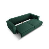 Caro 3-Sitzer Sofa mit Schlaffunktion, in Strukturierter Stoff (Meg359) in Grün, 236x97 cm – Bild 6
