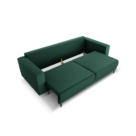 Caro 3-Sitzer Sofa mit Schlaffunktion, in Strukturierter Stoff (Meg359) in Grün, 236x97 cm – Bild 6