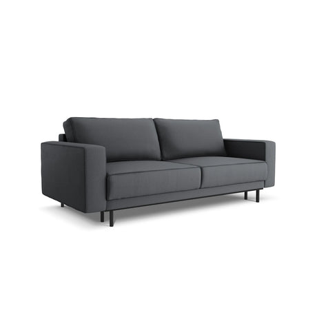 Caro 3-Sitzer Sofa mit Schlaffunktion, in Strukturierter Stoff (Meg367) in Dunkelgrau, 236x97 cm – Bild 4