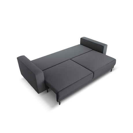 Caro 3-Sitzer Sofa mit Schlaffunktion, in Strukturierter Stoff (Meg367) in Dunkelgrau, 236x97 cm – Bild 5