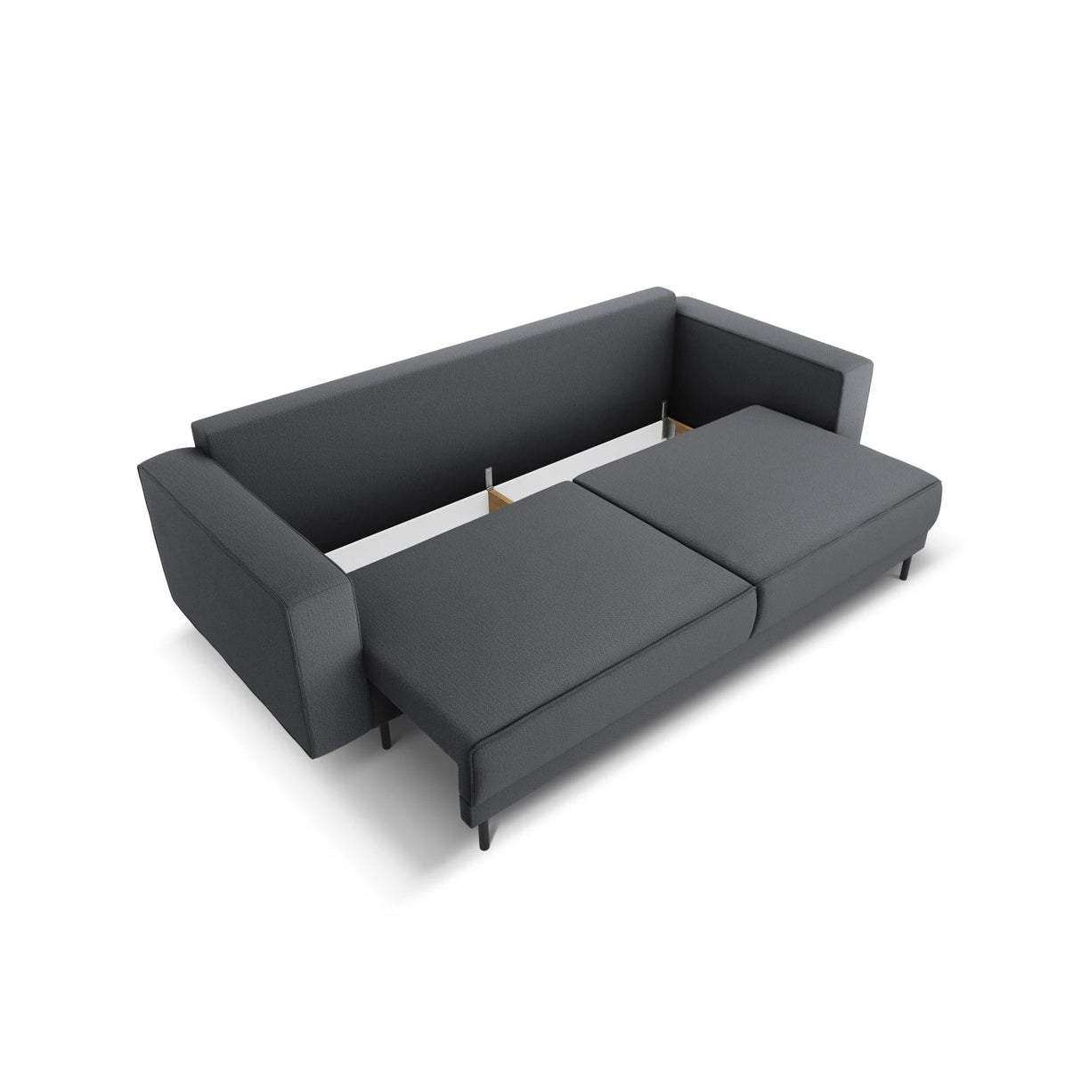Caro 3-Sitzer Sofa mit Schlaffunktion, in Strukturierter Stoff (Meg367) in Dunkelgrau, 236x97 cm – Bild 6