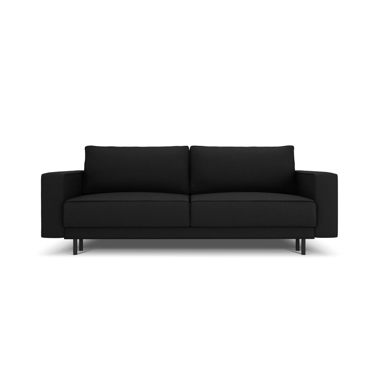 Caro 3-Sitzer Sofa mit Schlaffunktion, in Strukturierter Stoff (Meg368) in Schwarz, 236x97 cm – Bild 1