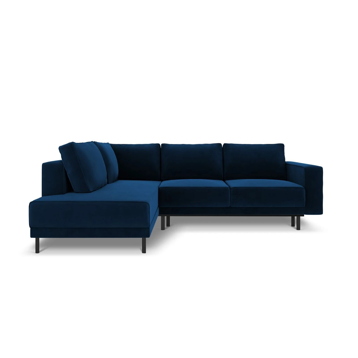 Caro 5-Sitzer Ecksofa Linke Seite, mit Schlaffunktion, in Samt (Blu86) in Königsblau, 247x187 cm – Bild 4