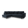 Caro 5-Sitzer Ecksofa Linke Seite, mit Schlaffunktion, in Samt (Blu89) in Dunkelblau, 247x187 cm – Bild 1