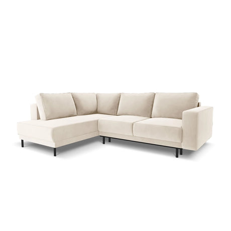 Caro 5-Sitzer Ecksofa Linke Seite, mit Schlaffunktion, in Samt oder Strukturstoff, 247x187 cm – Bild 1