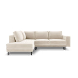 Caro 5-Sitzer Ecksofa Linke Seite, mit Schlaffunktion, in Samt oder Strukturstoff, 247x187 cm – Bild 4
