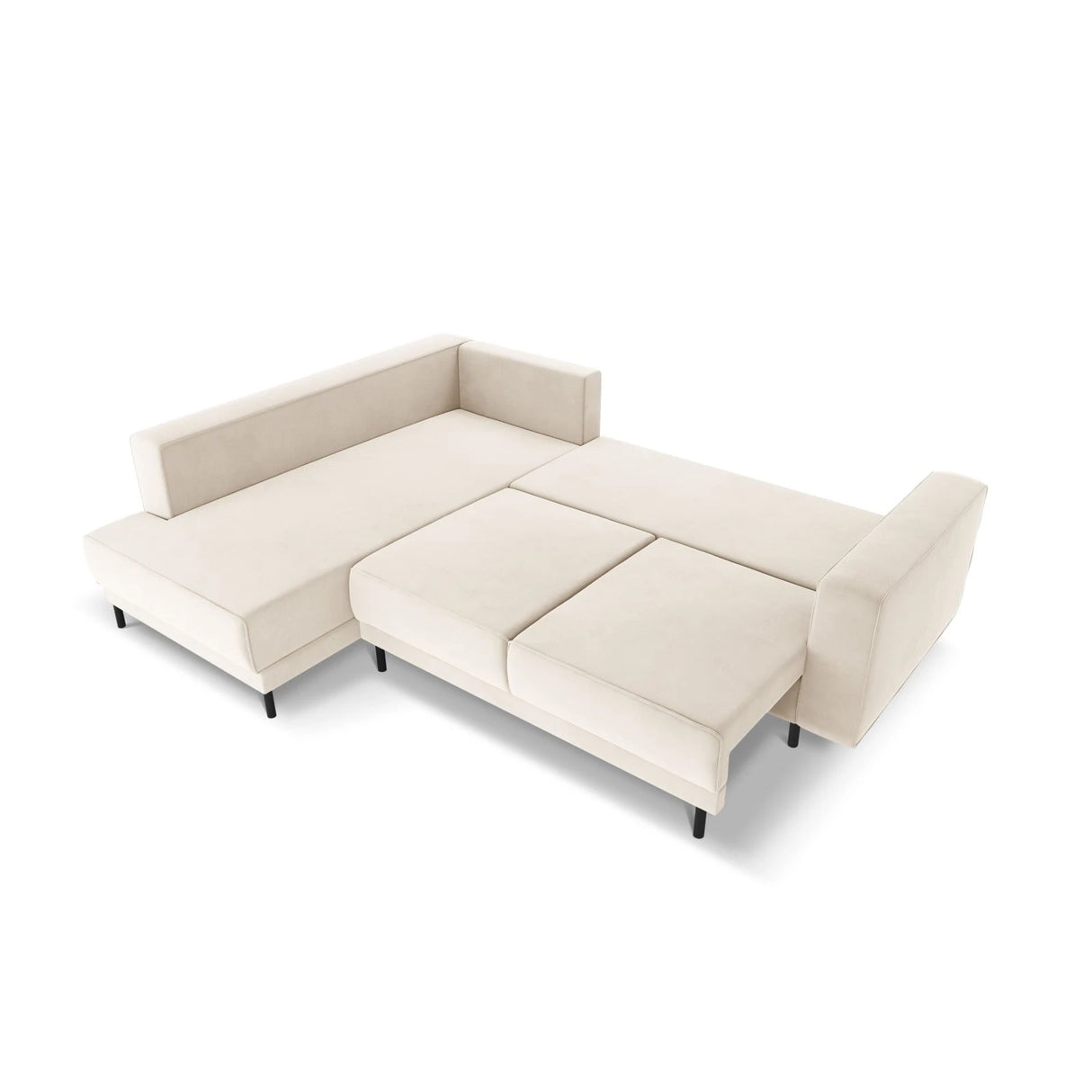 Caro 5-Sitzer Ecksofa Linke Seite, mit Schlaffunktion, in Samt oder Strukturstoff, 247x187 cm – Bild 5