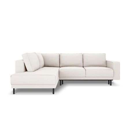 Caro 5-Sitzer Ecksofa Linke Seite, mit Schlaffunktion, in Strukturierter Stoff (Meg351) in Leichtes Beige, 247x187 cm – Bild 4