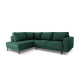 Caro 5-Sitzer Ecksofa Linke Seite, mit Schlaffunktion, in Strukturierter Stoff (Meg359) in Grün, 247x187 cm – Bild 1