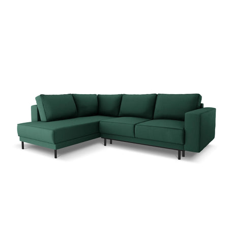 Caro 5-Sitzer Ecksofa Linke Seite, mit Schlaffunktion, in Strukturierter Stoff (Meg359) in Grün, 247x187 cm – Bild 1