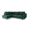 Caro 5-Sitzer Ecksofa Linke Seite, mit Schlaffunktion, in Strukturierter Stoff (Meg359) in Grün, 247x187 cm – Bild 1