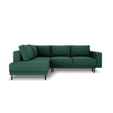 Caro 5-Sitzer Ecksofa Linke Seite, mit Schlaffunktion, in Strukturierter Stoff (Meg359) in Grün, 247x187 cm – Bild 4
