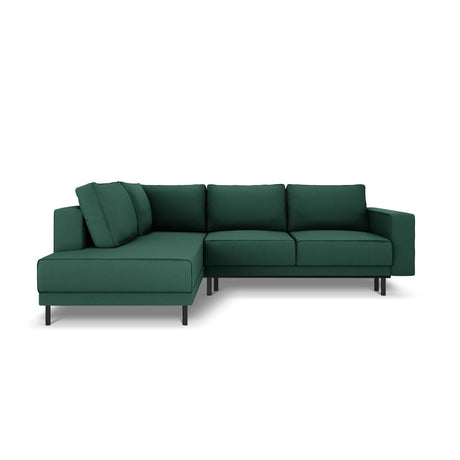 Caro 5-Sitzer Ecksofa Linke Seite, mit Schlaffunktion, in Strukturierter Stoff (Meg359) in Grün, 247x187 cm – Bild 4