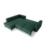 Caro 5-Sitzer Ecksofa Linke Seite, mit Schlaffunktion, in Strukturierter Stoff (Meg359) in Grün, 247x187 cm – Bild 5