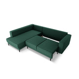 Caro 5-Sitzer Ecksofa Linke Seite, mit Schlaffunktion, in Strukturierter Stoff (Meg359) in Grün, 247x187 cm – Bild 6