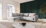 Caro 5-Sitzer Ecksofa Linke Seite, mit Schlaffunktion, in Strukturierter Stoff (Meg363) in Hellgrau, 247x187 cm – Bild 2