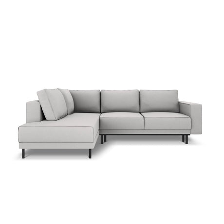 Caro 5-Sitzer Ecksofa Linke Seite, mit Schlaffunktion, in Strukturierter Stoff (Meg363) in Hellgrau, 247x187 cm – Bild 4