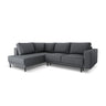 Caro 5-Sitzer Ecksofa Linke Seite, mit Schlaffunktion, in Strukturierter Stoff (Meg367) in Dunkelgrau, 247x187 cm – Bild 1