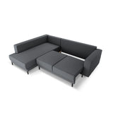 Caro 5-Sitzer Ecksofa Linke Seite, mit Schlaffunktion, in Strukturierter Stoff (Meg367) in Dunkelgrau, 247x187 cm – Bild 6