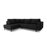 Caro 5-Sitzer Ecksofa Linke Seite, mit Schlaffunktion, in Strukturierter Stoff (Meg368) in Schwarz, 247x187 cm – Bild 1