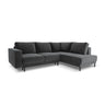 Caro 5-Sitzer Ecksofa Rechte Seite, mit Schlaffunktion, in Samt (Blu14) in Grau, 247x187 cm – Bild 1